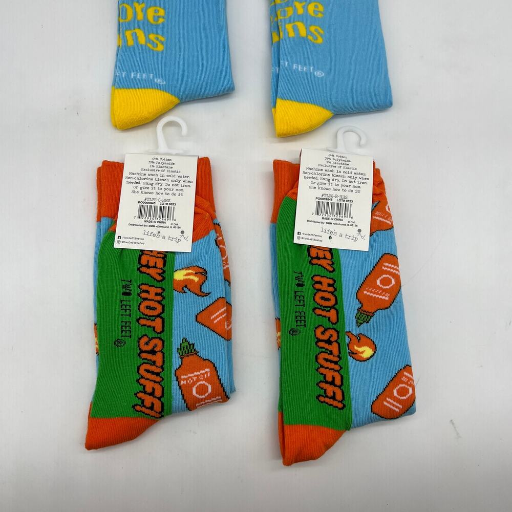 Two Left Feet Bundle of 4 Pair Funny Socks - Picture 4 of 5